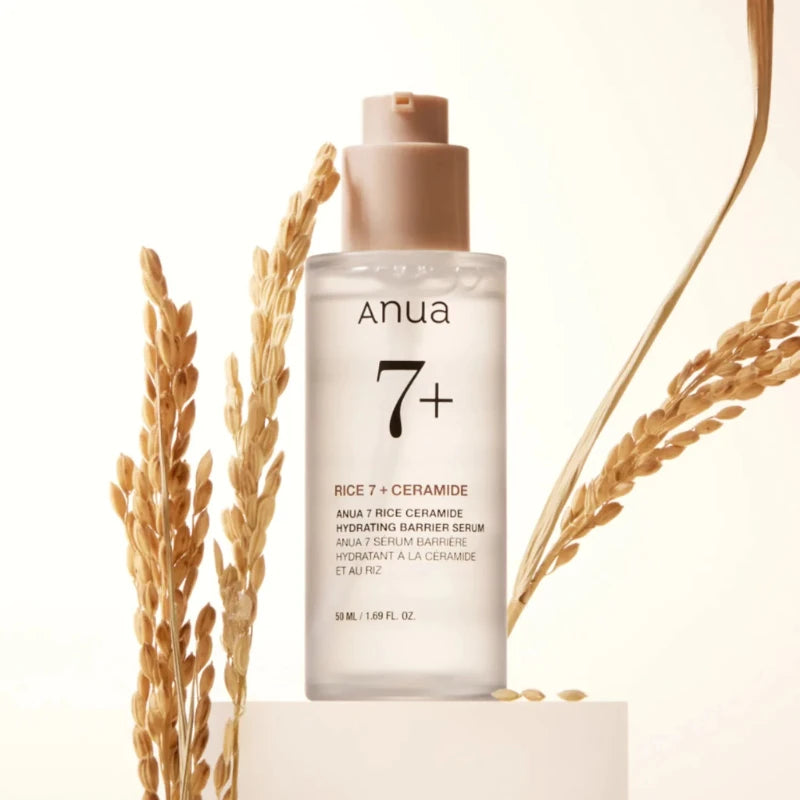 Anua 7 Rice Ceramide Hydrating Barrier Serum Brightening Hydrating Serum 50Ml Rice Hyaluronic Acid Niacinamide Essence Face Care