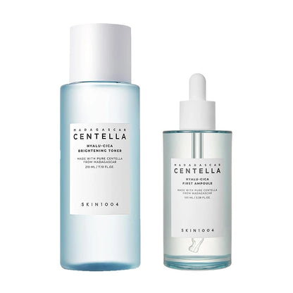 Skin1004 Hyalu-Cica Duo Set: Serum+Essence Toner, 90% Centella & 3 Ceramides, for Sensitive Skin