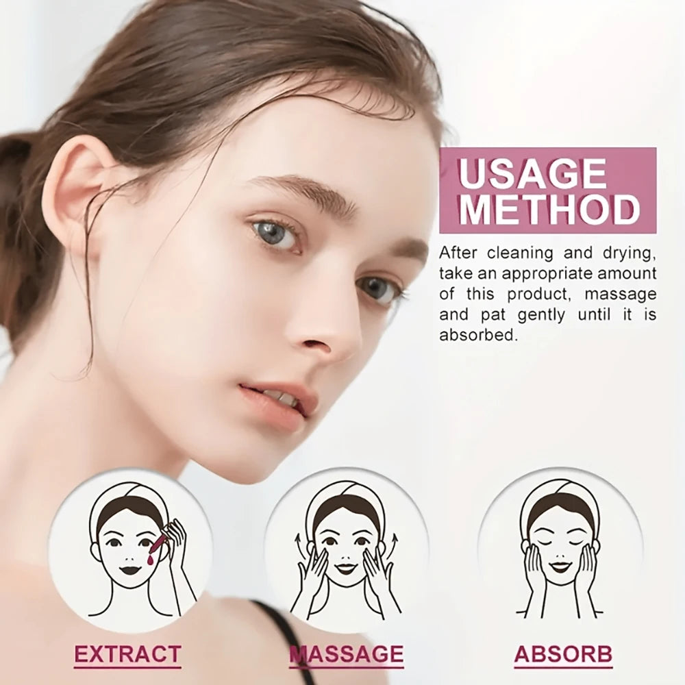 Sakura Facial Essence Enhances Skin Elasticity Natural Rejuvenation Essence Nourishes Essence Facial Moisturizing Cream 30Ml