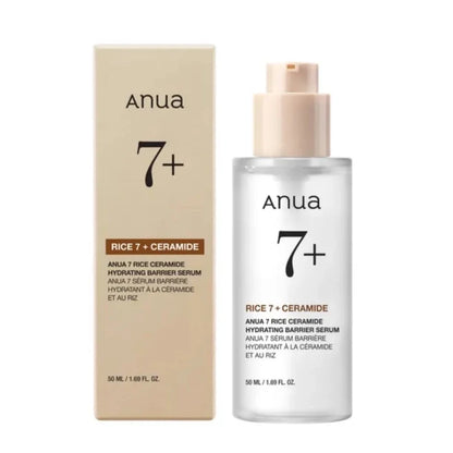 Anua 7 Rice Ceramide Hydrating Barrier Serum Brightening Hydrating Serum 50Ml Rice Hyaluronic Acid Niacinamide Essence Face Care